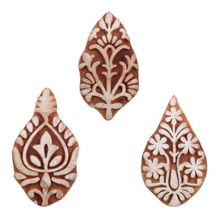 Set of 3 Piece New Mix Wooden Printing Blocks